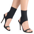 summer 10cm heel sexy open toe elastic lycra stiletto heel strappy sock boots sandals 2019